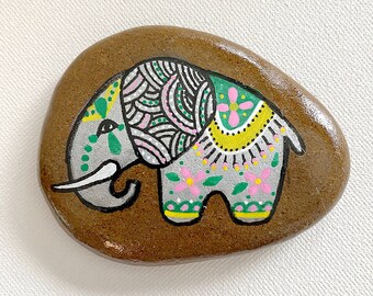 Painted Silver Elephant Rock