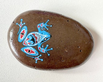 Haida Style Painted Frog Rock