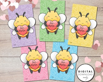 Bee Mine Valentine - PRINTABLE - Instant Download