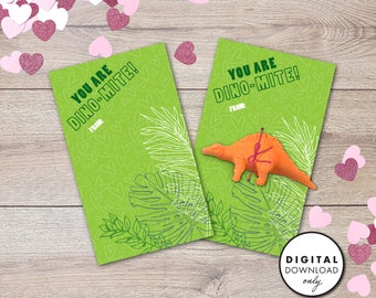 Dino-Mite Valentine - PRINTABLE - Instant Download