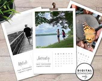 Custom Photo Calendar - 4X6 - PRINTABLE - Digital Download