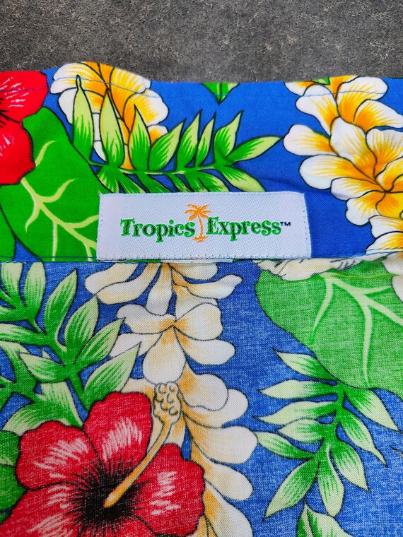 Tropics Express Vintage Hawaiian Short Sleeved Sh… - image 4