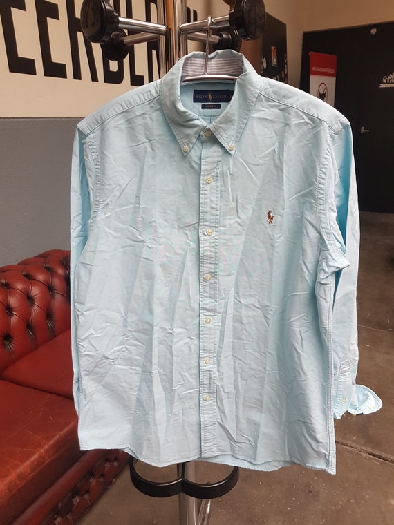 Ralph Lauren Custom Fit Shirt Light Blue Classic Size LG - Etsy