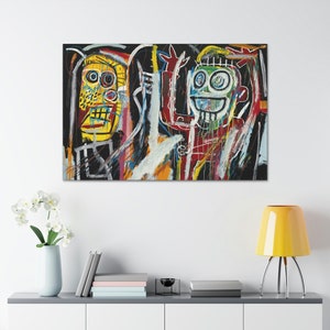 CANVAS ART Jean-Michel Basquiat Wall Art Dustheads Basquiat Art Basquiat Canvas Print Modern Abstract Home/Office Decor image 2