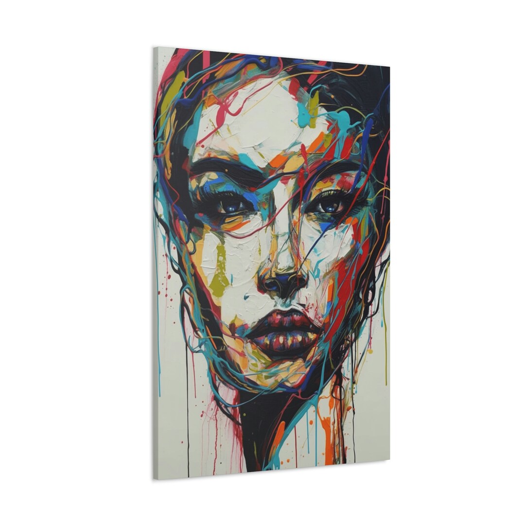 CANVAS ART - Abstract Female Wall Art | Modern Abstract Woman Portrait ...