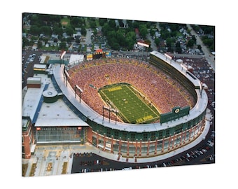 CANVAS ART -  Lambeau Field Wall Art | Green Bay Packers Wall Art | GB Packers | Packers Stadium | Packers Fan Gift | Packers Canvas