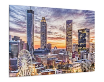 CANVAS ART - Atlanta Skyline Wall Art | Atlanta Skyline Canvas | Atlanta Wall Decor | Atlanta Skyline Art | Atlanta Skyline Print | ATL Art