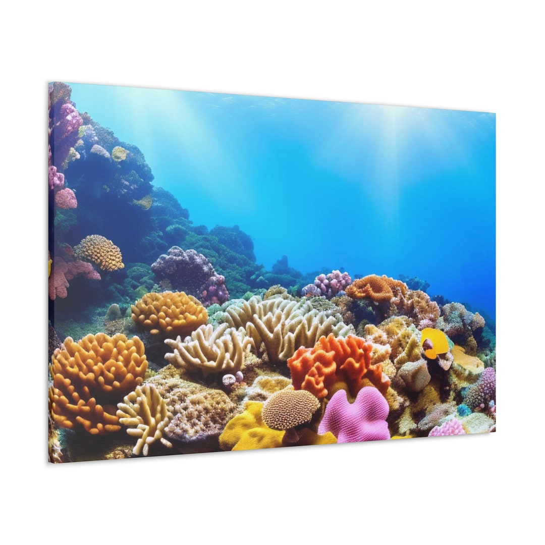 CANVAS ART Coral Reef Wall Art Coral Reef Decor Coral Reef Canvas