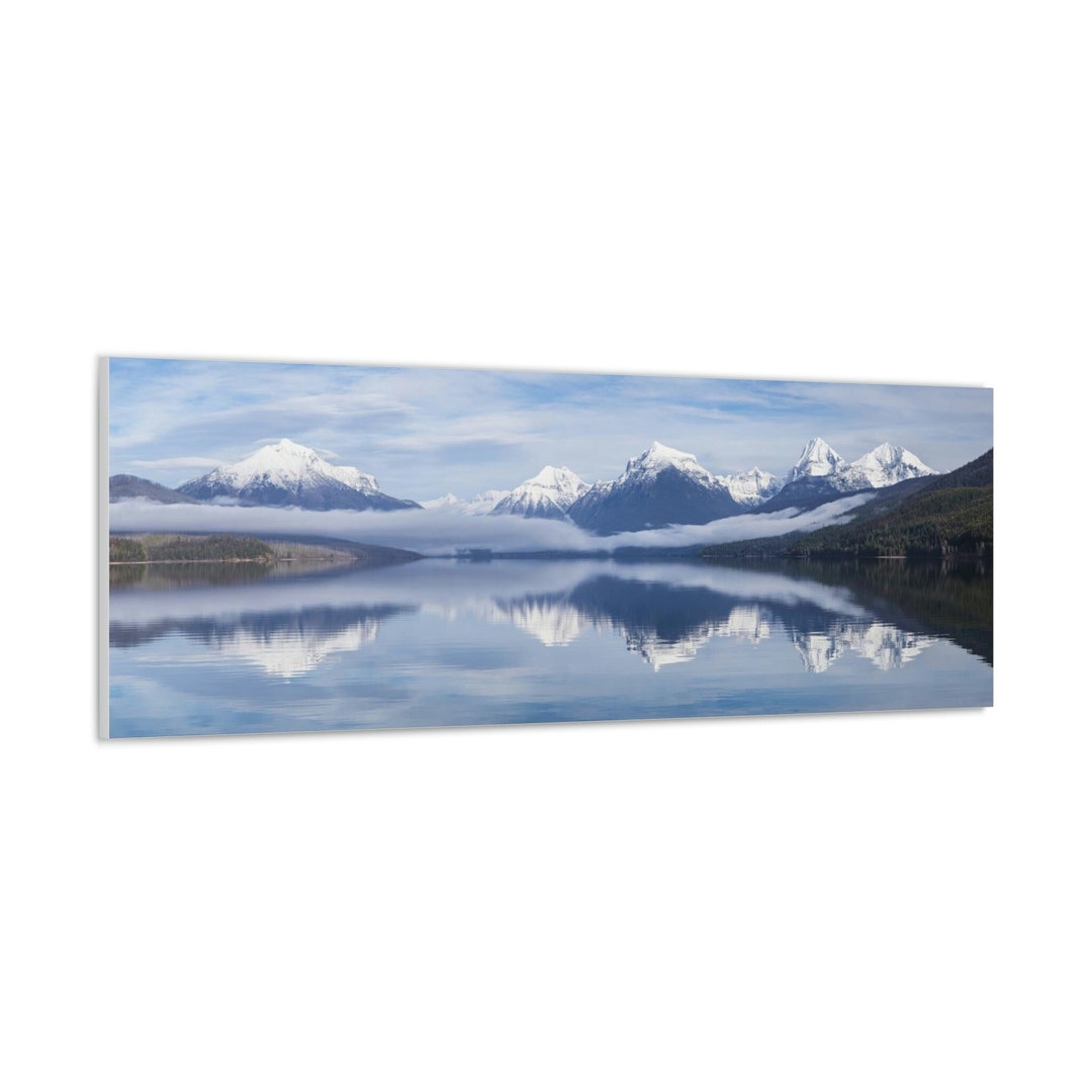 CANVAS ART Mountain Lake Wall Art Mountain Wall Decor Nature Wall Art Landscape Gift Mountain