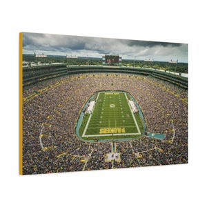 CANVAS ART -  Lambeau Field Wall Art | Green Bay Packers Wall Art | GB Packers | Packers Stadium | Packers Fan Gift | Packers Canvas Print