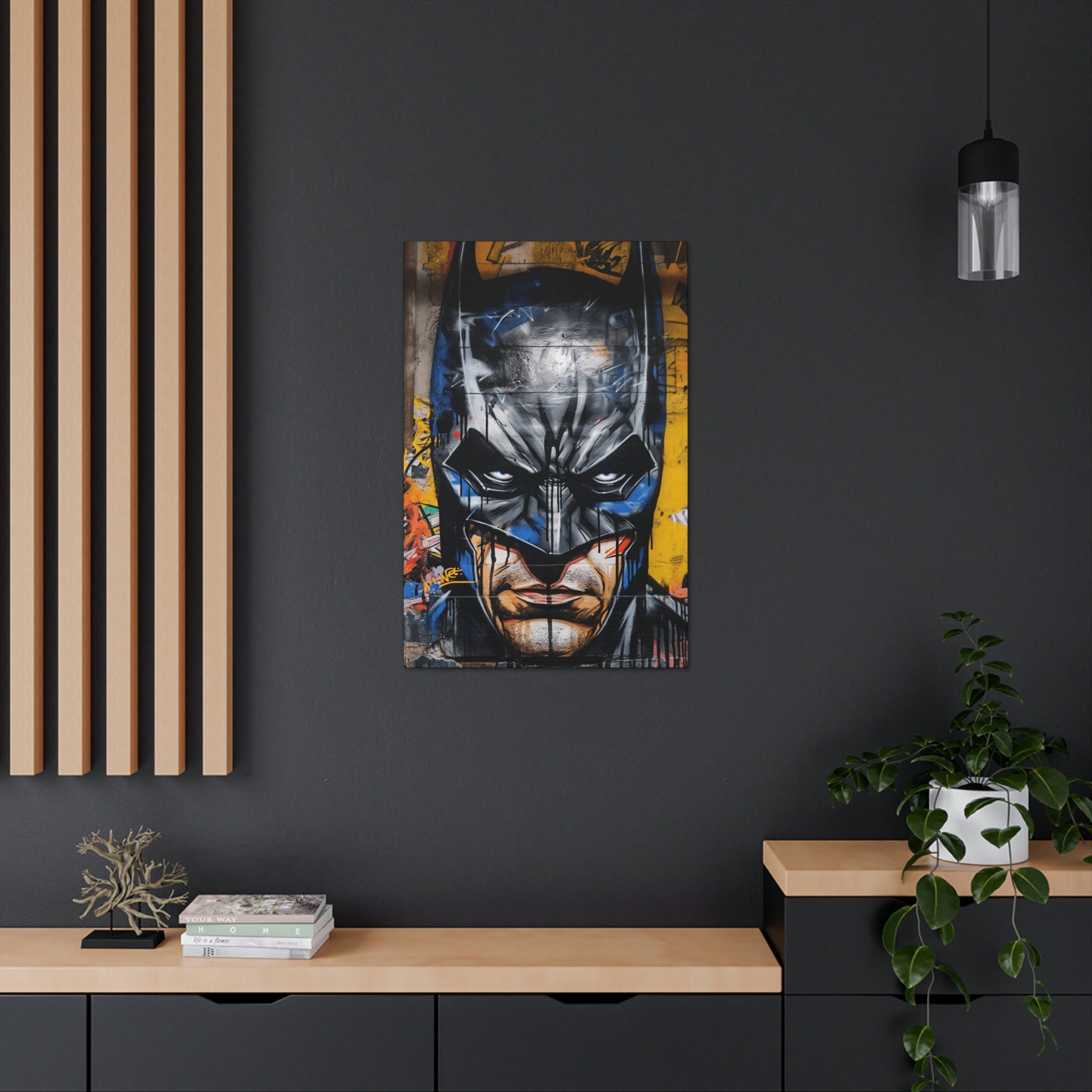CANVAS ART Batman Wall Art Batman Canvas Wall Art Batman Etsy