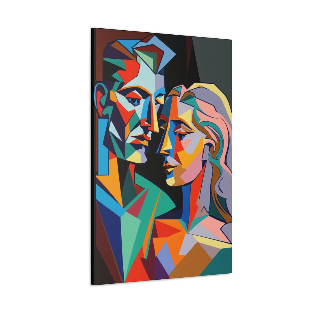 CANVAS ART Abstract Couple Wall Art Abstract Man Woman Etsy