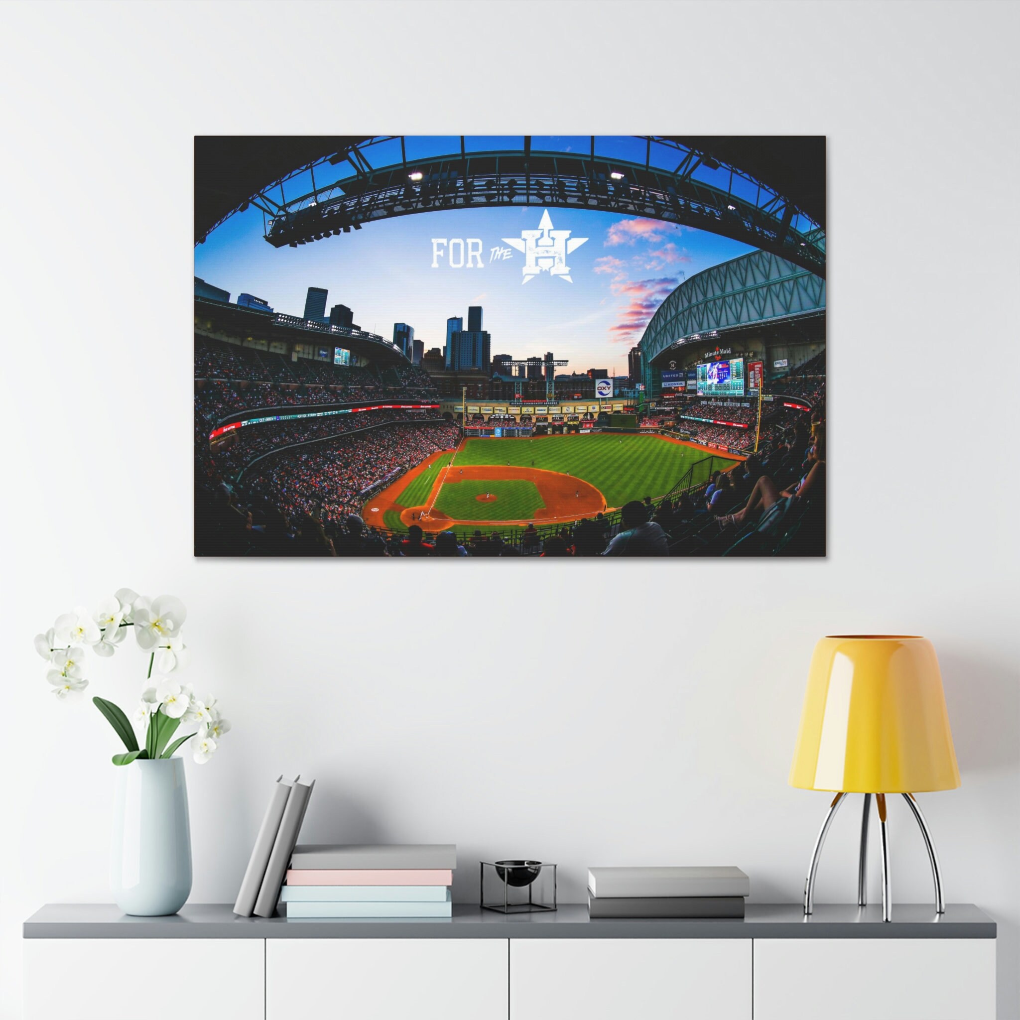 CANVAS ART Houston Astros Baseball Park Wall Art Minute Etsy