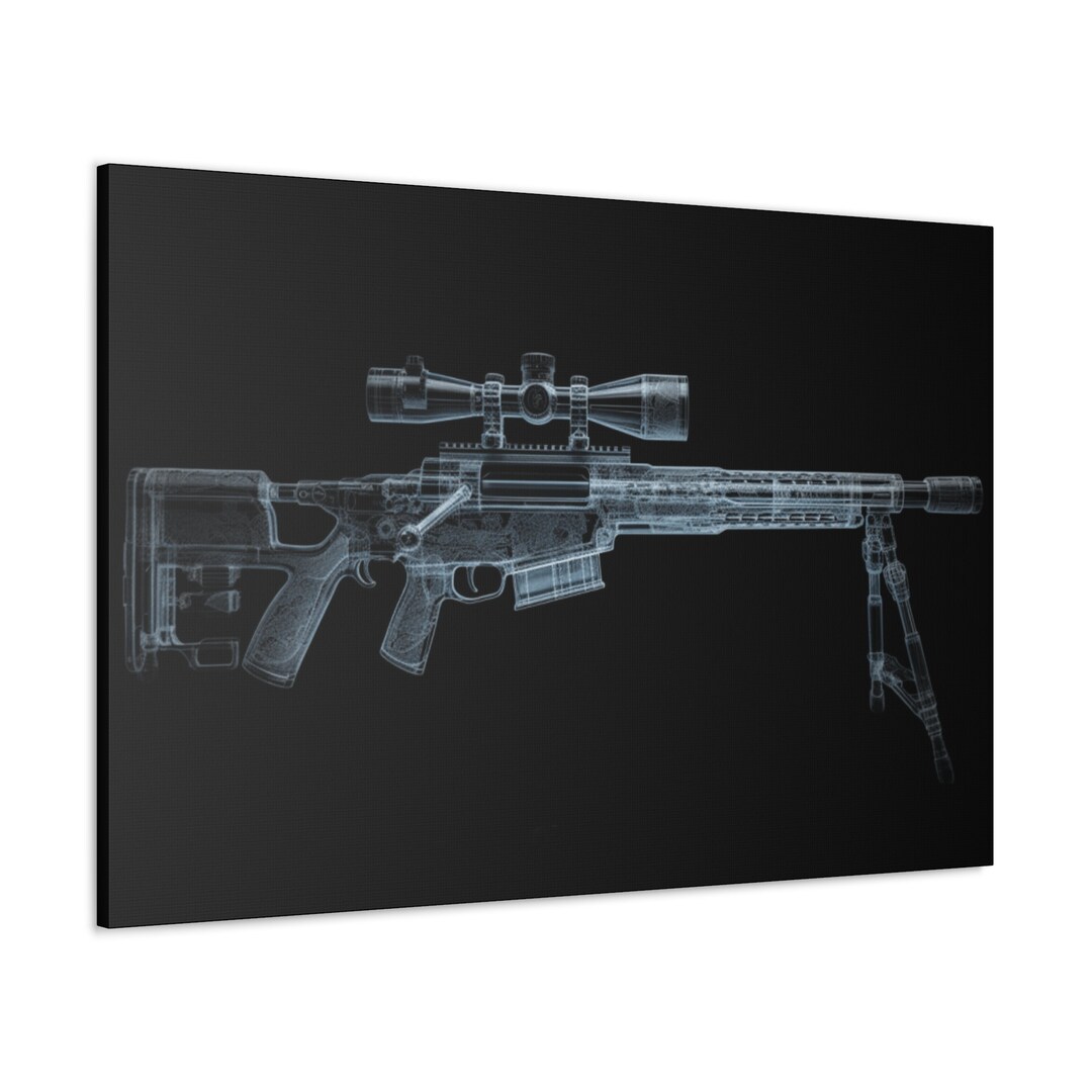 CANVAS ART - Sniper Rifle X-ray Wall Art | X-ray Gun Wall Art | Gun ...