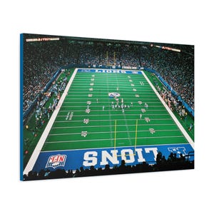 CANVAS ART - Detroit Lions Wall Art | Silverdome Wall Art | Detroit Lions Canvas | Detroit Lions Decor | Lions Football | Lions Stadium