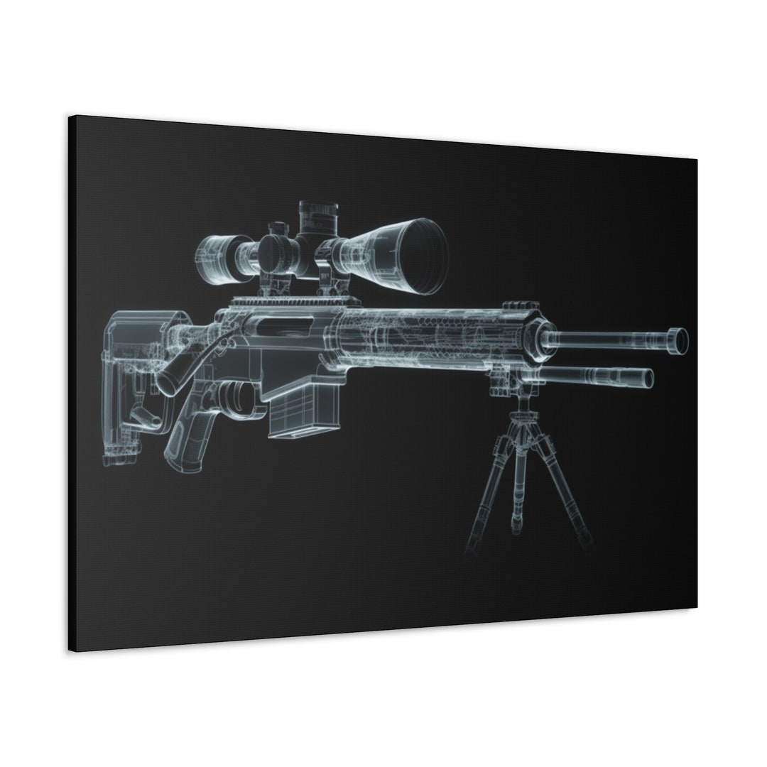 CANVAS ART - Sniper Rifle X-ray Wall Art | DSR 50 Sniper Rifle Wall Art ...