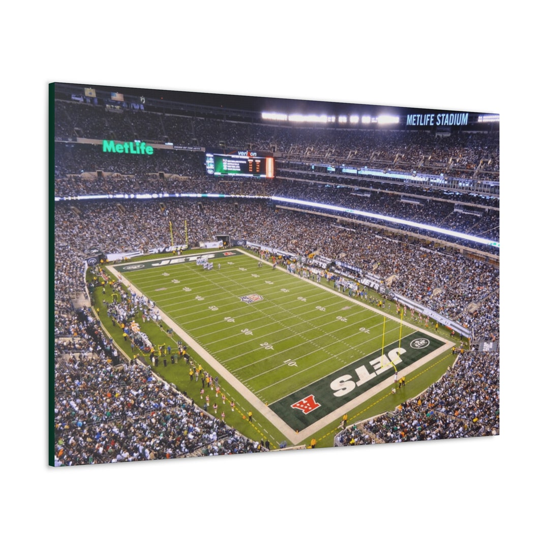 CANVAS ART New York Jets Wall Art Metlife Stadium Wall Art New York Jets Canvas Jets Decor Jets