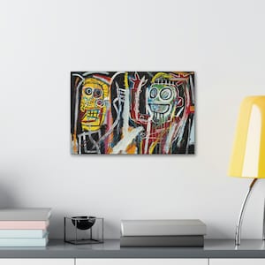 CANVAS ART Jean-Michel Basquiat Wall Art Dustheads Basquiat Art Basquiat Canvas Print Modern Abstract Home/Office Decor image 6