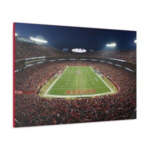 CANVAS ART - Arrowhead Stadium Wall Art | Kansas City Chiefs Wall Art | KC Chiefs | Chiefs Stadium | Chiefs Fan Gift | Arrowhead Canvas