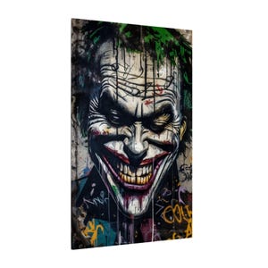 CANVAS ART - The Joker Wall Art | Joker Canvas Wall Art | Joker Graffiti Art | Joker | Street Art | Urban Art | Home/Office Decor | Wall Art