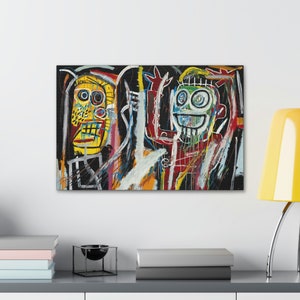 CANVAS ART Jean-Michel Basquiat Wall Art Dustheads Basquiat Art Basquiat Canvas Print Modern Abstract Home/Office Decor image 5