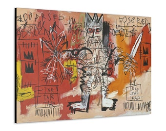 CANVAS ART - Jean-Michel Basquiat Tar Tar Tar, Lead Lead Lead Wall Art | Basquiat Art | Abstract Basquiat Canvas Print | Abstract Warrior