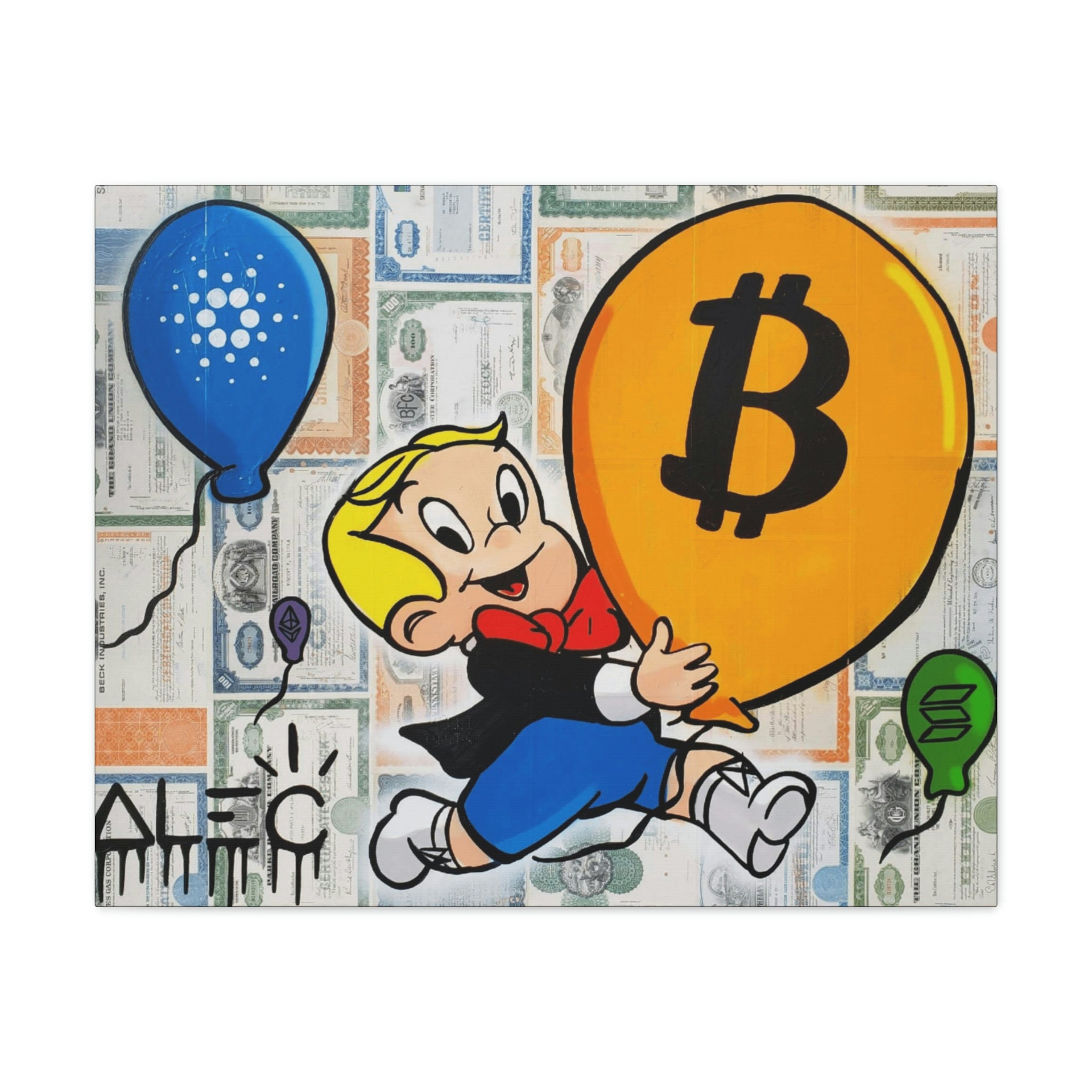 CANVAS ART - Alec Monopoly Richie Rich Bitcoin Graffiti Wall Art | Money  Street Art | Home/office Canvas Print | Pop Art | Bitcoin Canvas - Etsy