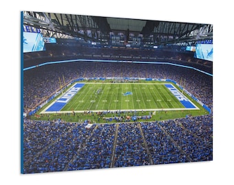 CANVAS ART - Detroit Lions Wall Art | Ford Field Wall Art | Detroit Lions Canvas | Detroit Lions Decor | Lions Football | Lions Stadium