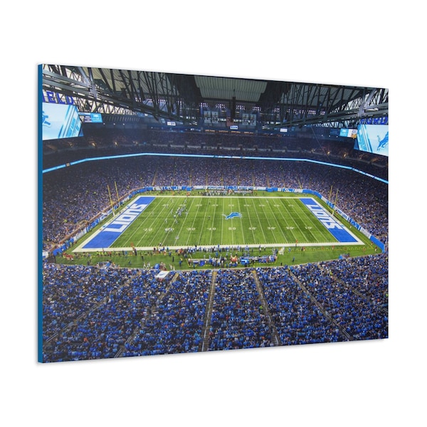 CANVAS ART - Detroit Lions Wall Art | Ford Field Wall Art | Detroit Lions Canvas | Detroit Lions Decor | Lions Football | Lions Stadium