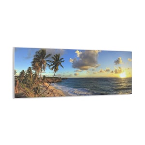 CANVAS ART - Panoramic Beach Wall Art | Ocean Panoramic Wall Art | Beach Decor | Beach Canvas | Ocean Print | Coastal Decor | Tropical Art