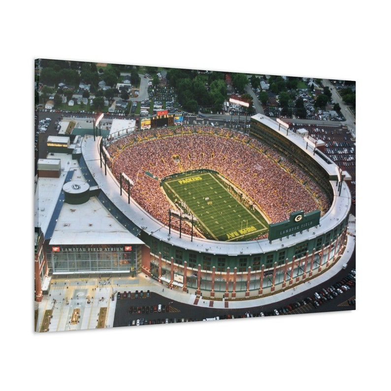 CANVAS ART Lambeau Field Wall Art Green Bay Packers Wall Etsy