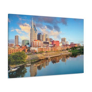 CANVAS ART - Nashville Skyline Wall Art | Nashville Skyline Canvas | Nashville Wall Decor | Nashville Skyline Art | Nashville TN Skyline