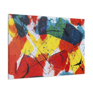 CANVAS ART - Abstract Painting Wall Art | Colorful Abstract Canvas Print | Abstract Painting Artwork Print | Contemporary Art Home Decor