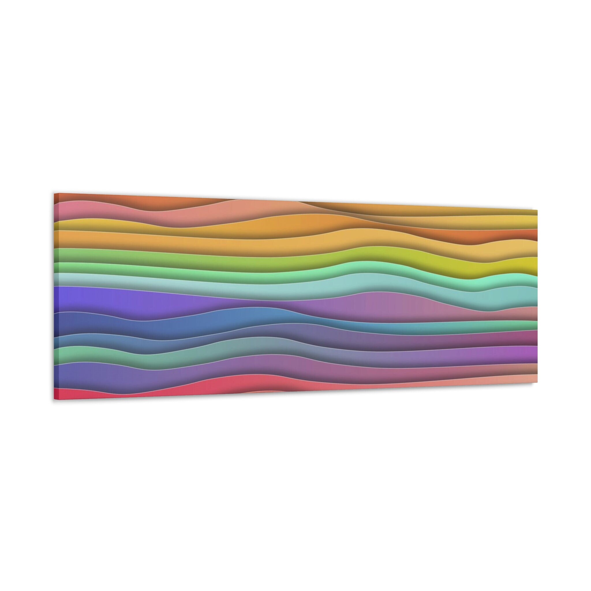 CANVAS ART Abstract Rainbow Wall Art Rainbow Art Rainbow Canvas Wall