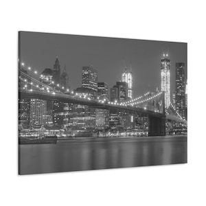 CANVAS ART - Brooklyn Bridge Wall Art | New York City Skyline Art | NYC Art | Brooklyn Bridge Print | New York Art | New York City Decor