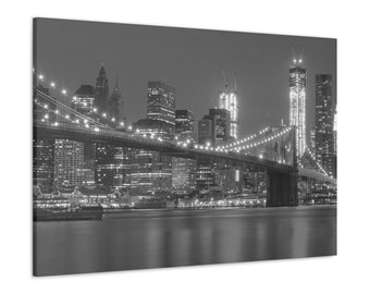 CANVAS ART - Brooklyn Bridge Wall Art / New York City Skyline Art / NYC Art / Brooklyn Bridge Print / New York Art / New York City Decor