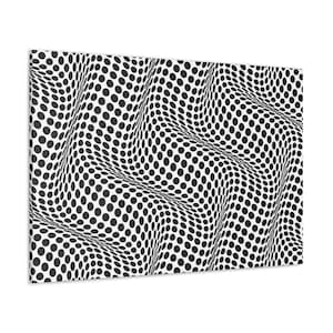 CANVAS ART - Optical Illusion Wall Art | Optical Art Canvas Print | Black/White Abstract Art | Illusion Art | Optical Artwork | Home Decor