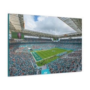 CANVAS ART - Miami Dolphins Wall Art | Hard Rock Stadium Wall Art | Miami Dolphins Canvas | Dolphins Football Art | Dolphins Fan Gift