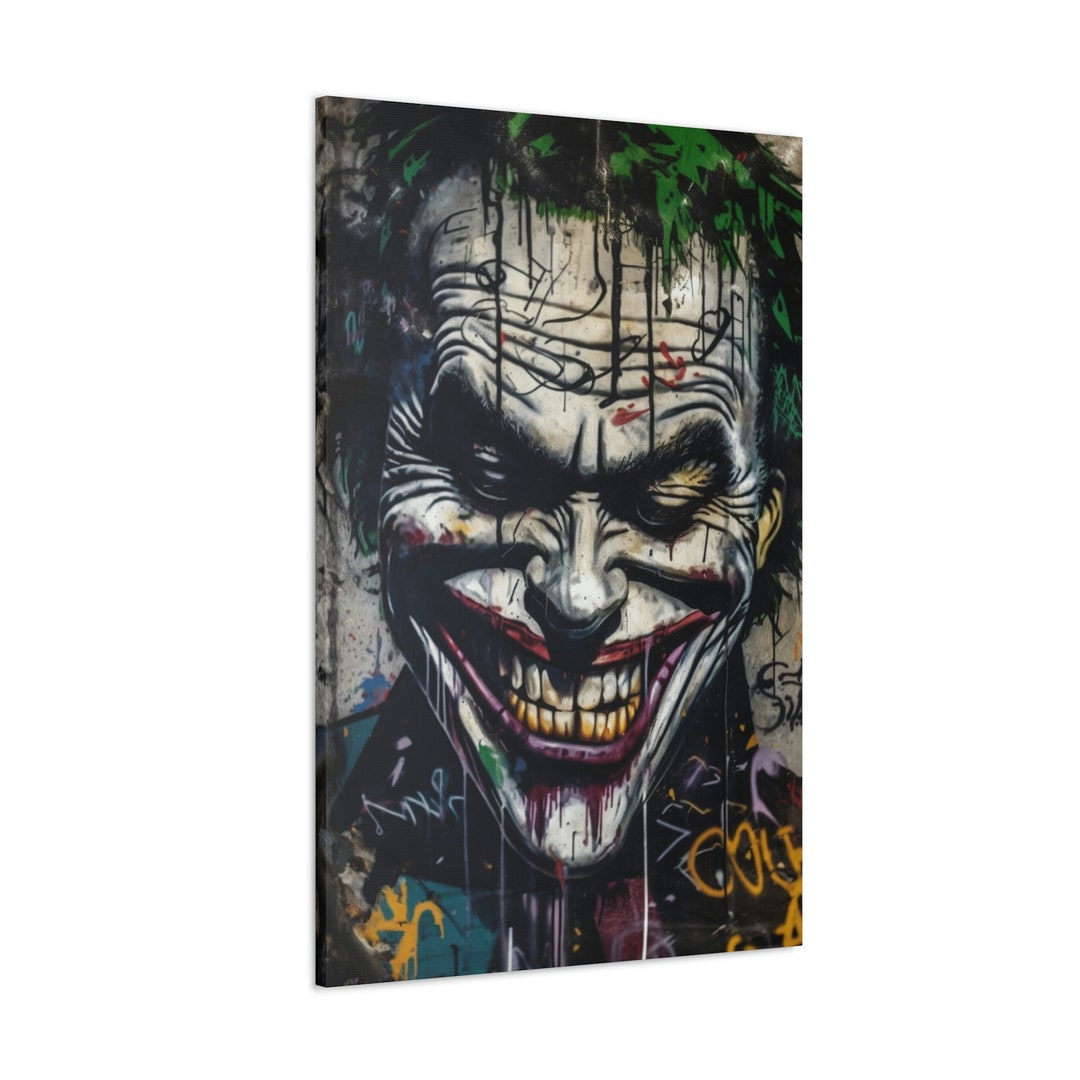 CANVAS ART the Joker Wall Art Joker Canvas Wall Art Joker Graffiti Art