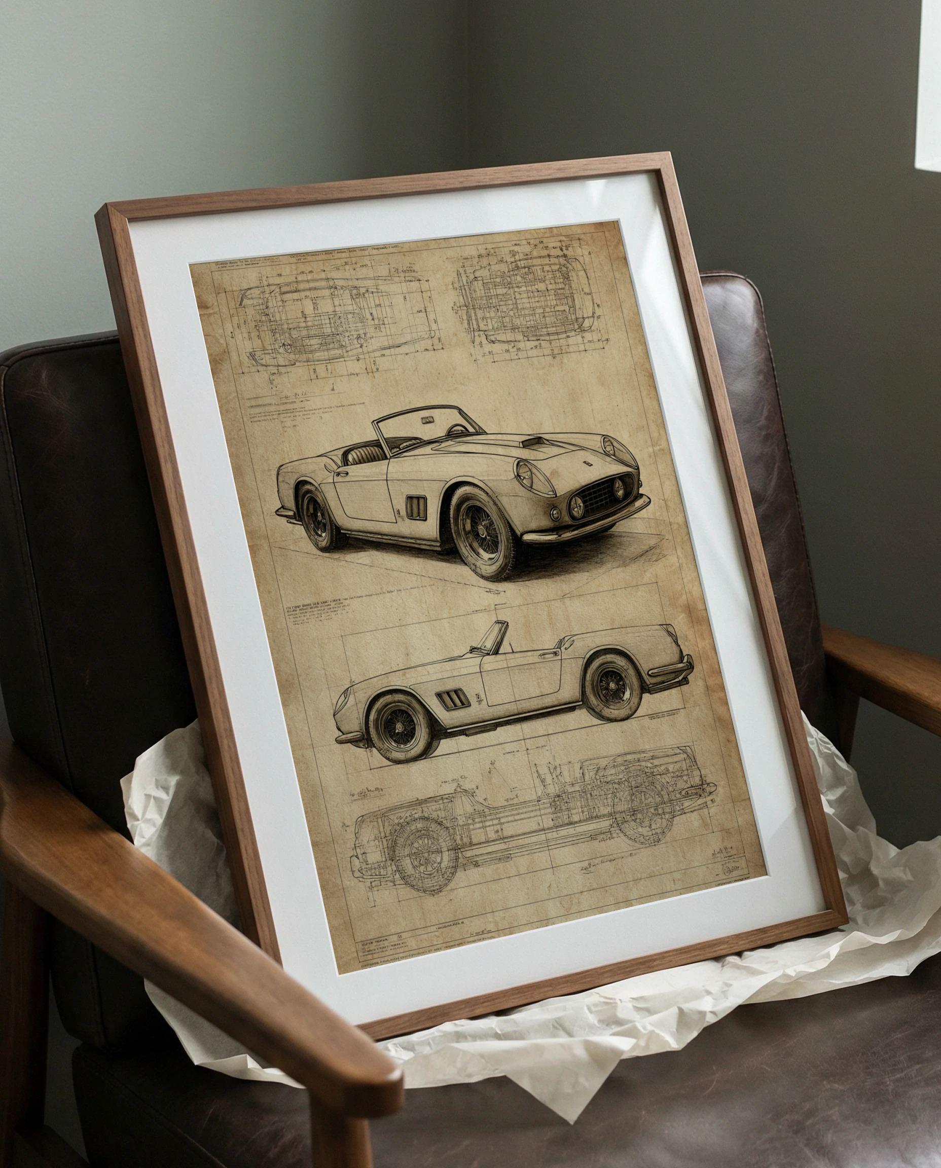 Ferrari California Art - Etsy