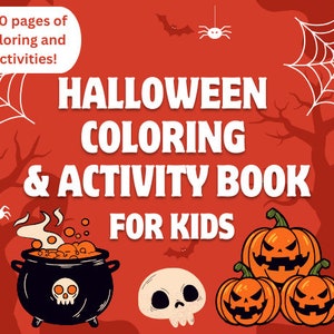 Libro da colorare e attività per bambini di Halloween