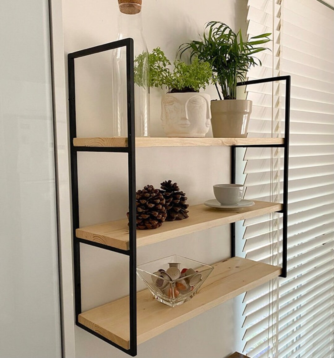 WOODEN KITCHEN Shelfshelfwooden Desıgn Shelf Etsy