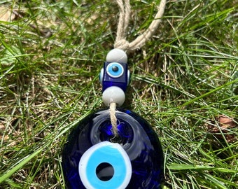 Dekoracja ścienna ze złym okiem, dekoracja domu ze złym okiem, szklany wisiorek ze złym okiem, tureckie złe oko, amulet ochronny, dekoracja ścienna ze złym okiem