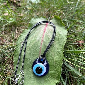 Evil Eye Necklace, Evil Eye Pendant, Nazar Necklace, Evil Eye Jewelry, Rope Chain Necklace, Protection Necklace, Christmas Gift,