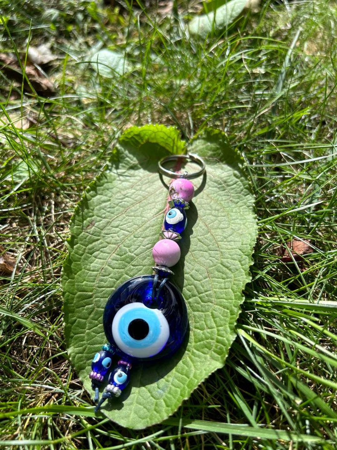 Evil Eye Key Chain, Handmade Evil Eye Keychain, Lucky Evil Eye Keychain