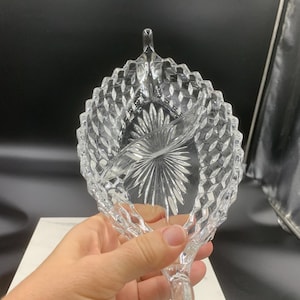 Vintage Fostoria American cubist pattern, 12” divided Oval Serving Dish  relish dish- 10j