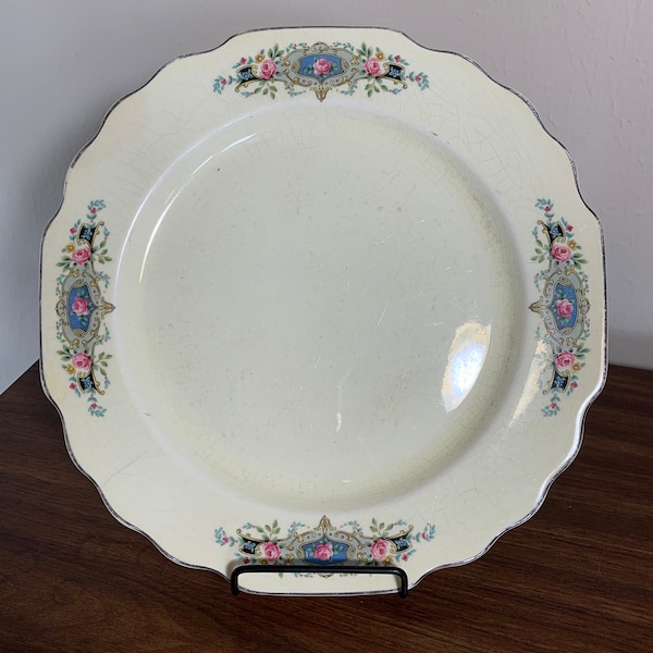 WS Lido George Canarytone USA Plate with silver trim. 127A B4