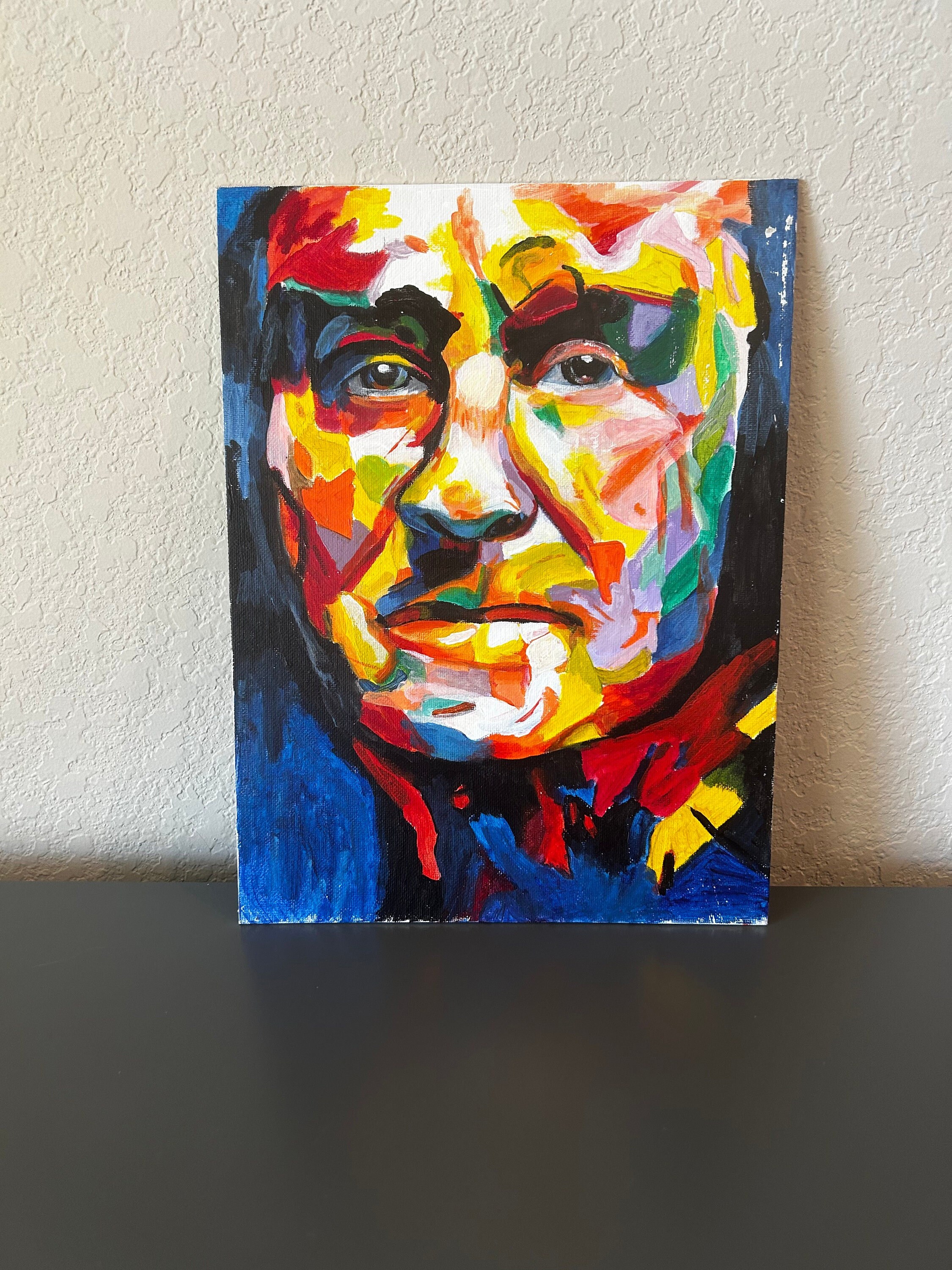 Original Vintage Pop Art Oil Painting Man Etsy