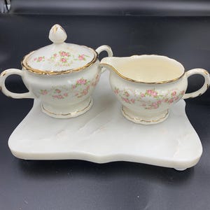 Pope Gosser Florence cream and sugar as is  - Discontinued; Rare Piece - 3f