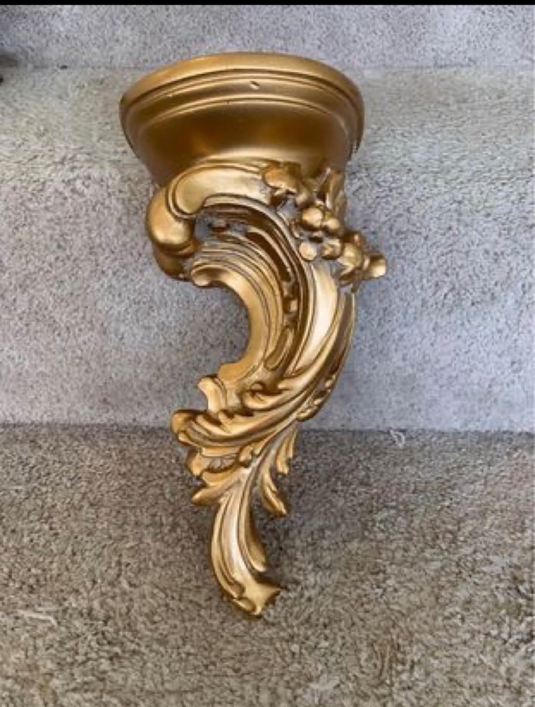 Vintage Gold Wall Shelf Vintage Gold Decor Hollywood Etsy